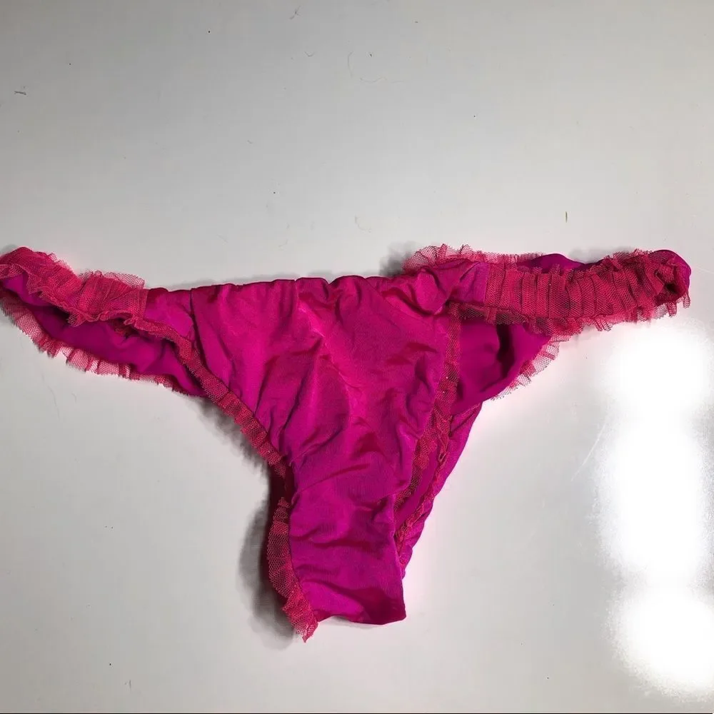 Beach Bunny Haute Pink Glitter Cheeky Bikini‎ Bottom